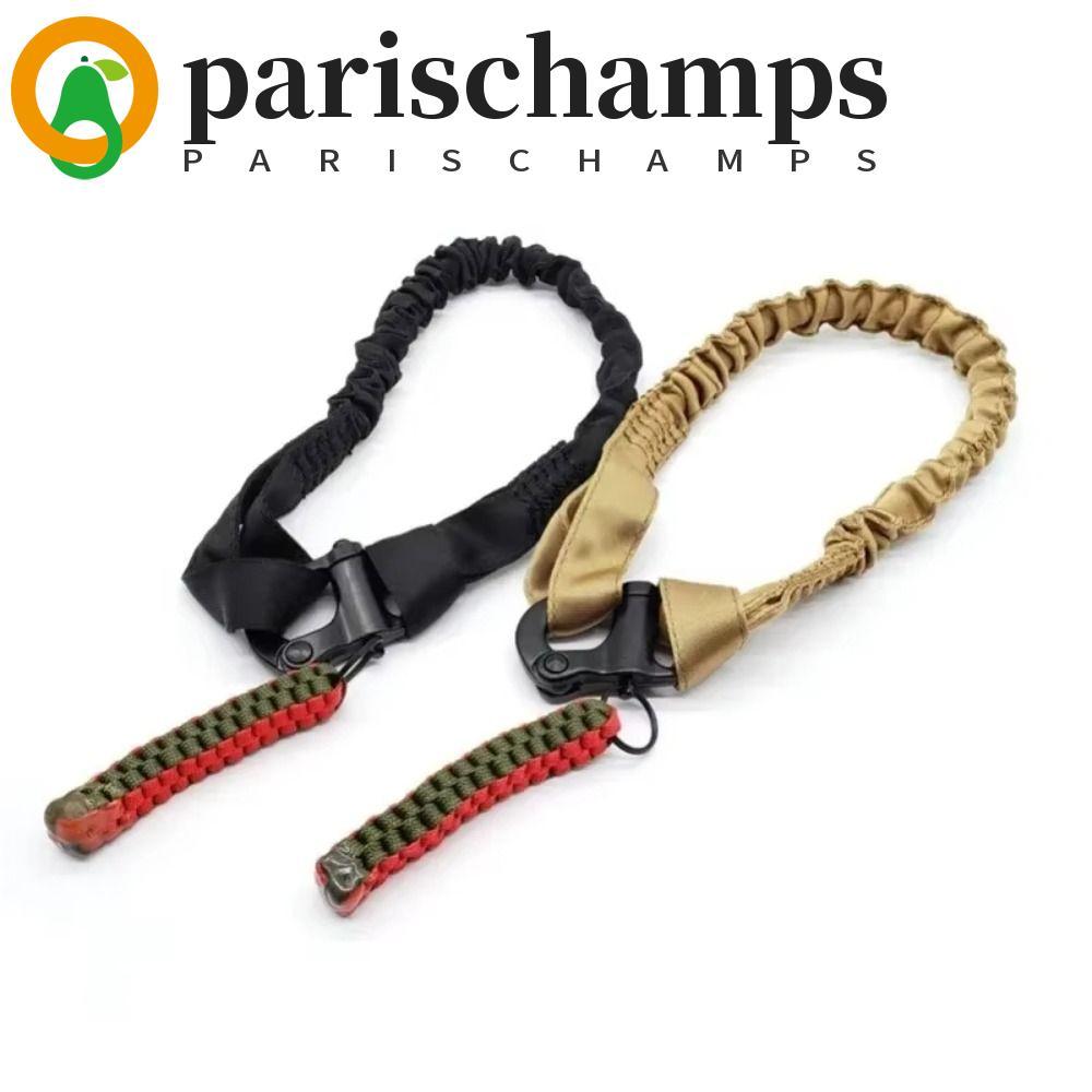 PARISCHAMPS สลิงป้องกันปีนเขา, เชือกเส้นเล็กความปลอดภัยแบบปรับได้แบบปลดเร็ว, กิจกรรมกลางแจ้งหัวเข็มขัดโลหะสายรัดบันจี้จัมเชือกไนลอนกลางแจ้งปีนเ