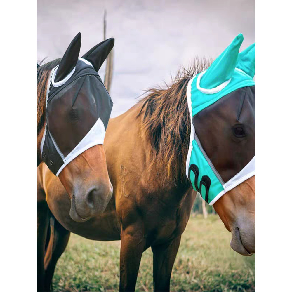ใหม่ Anti-ยุง Horse Eye Mask Horse Face Breathable Horse เสื้อผ้า Face Face Head COVER อุปกรณ์ Mask