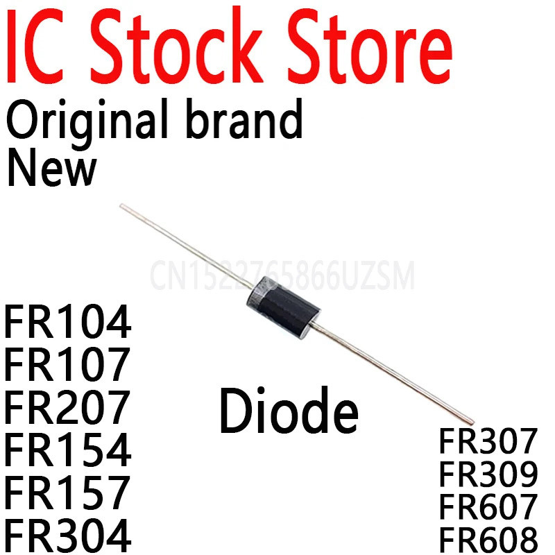 10PCS FR104 FR107 FR207 FR154 FR157 FR304 FR307 FR309 FR607 FR608 TVS ทรานซิสเตอร์ราคาส่ง
