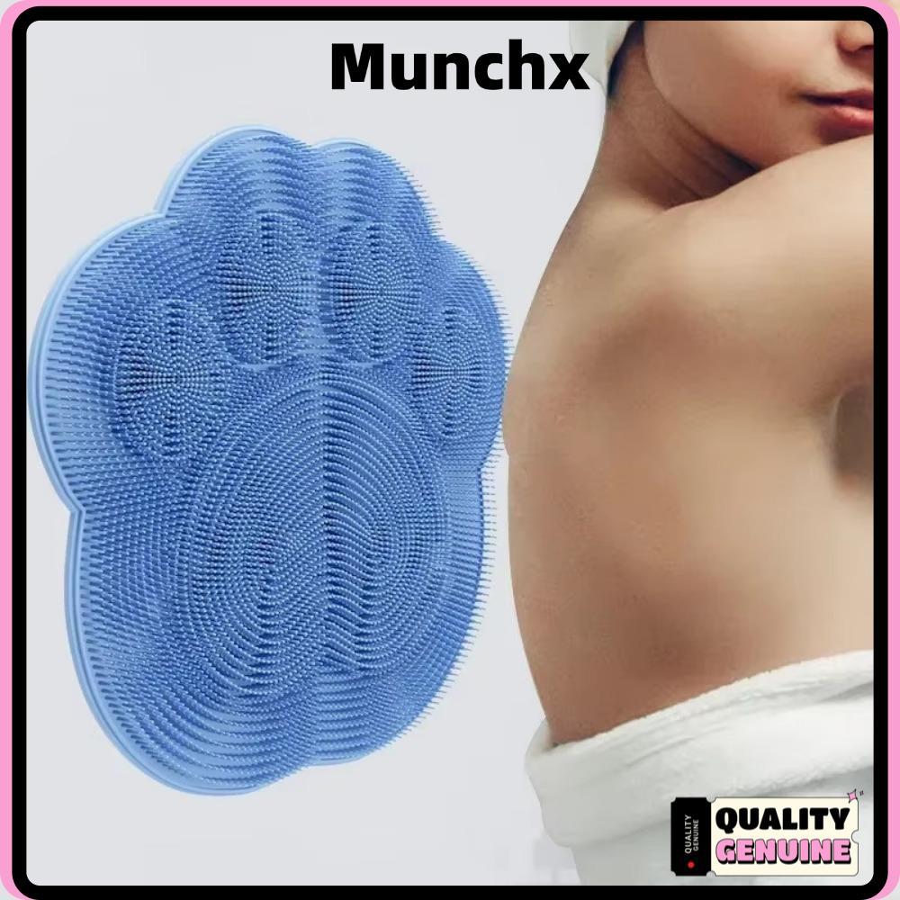 แปรงนวด MUNCHX, แผ่นรองล้างซิลิโคนขัดผิวตัว, กันลื่นพร้อมแผ่นนวดอาบน้ํา Sucker ห้องน้ํา