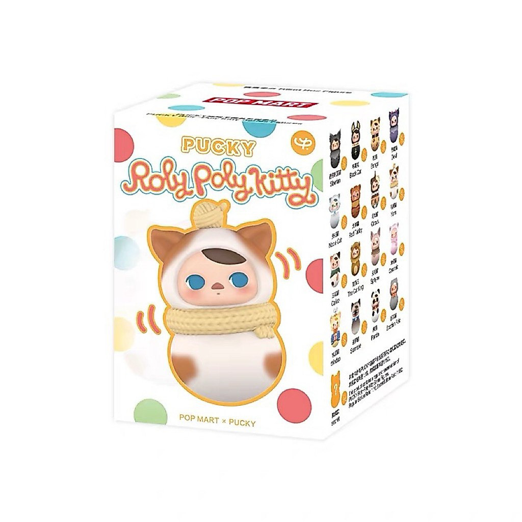 Popmart Pucky Roly-Poly Kitty Series Figures Jerre奇PUCKY ซีรีย์เดียวสําหรับสํานักงาน