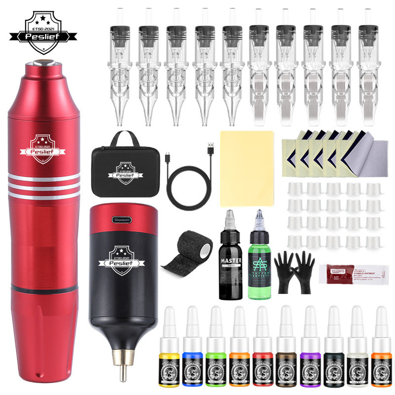 All-Dragon Tattoo Rocket Pen Set Secant Mist Practice Tool Motor All-in-One Machine Beauty Tattoo อุ
