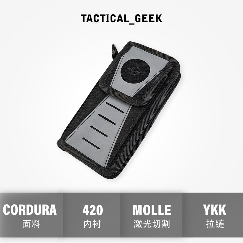 Tactical Geek Tactical Geek Zone D Wallet Card Holder Multi-Compartment Large Capacity Mens Long Wal