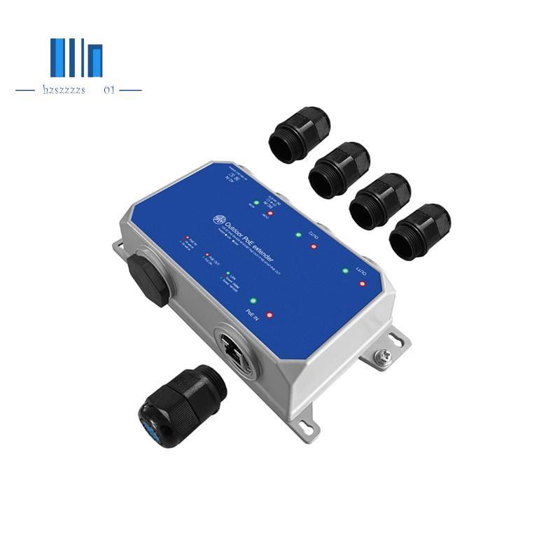 กลางแจ้ง 5 พอร์ต Gigabit POE Switch EX102G-AC-OT 1000M Ethernet Extender IP67 กันน้ํา DC 44-57V 1000