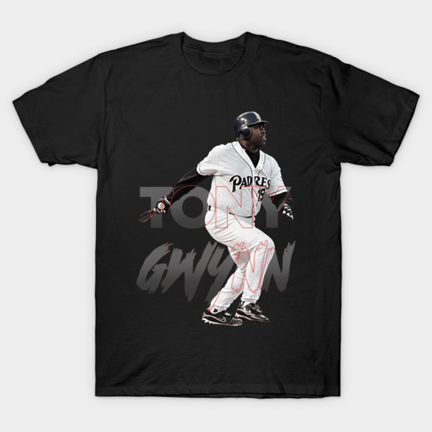 เสื้อยืด Vintage Tony Gwynn Vintage T-Shirt แท้ Cotton 100% สีดำ แขนสั้น ใส่สบายๆ หลวม สไตล์