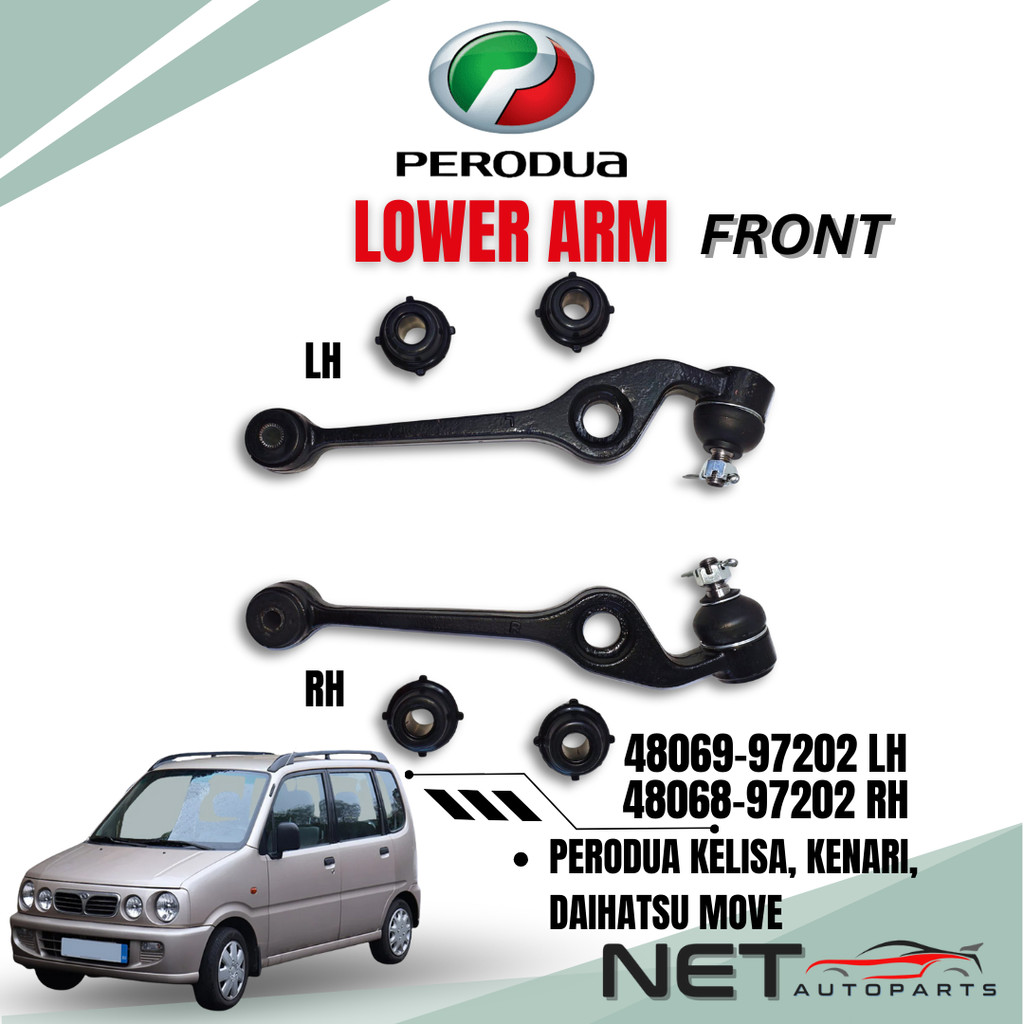 PERODUA LOWER ARM FRONT PERODUA KELISA, KENARI, DAIHATSU MOVE ( 48609-97202 LH & 48608-97202 RH )