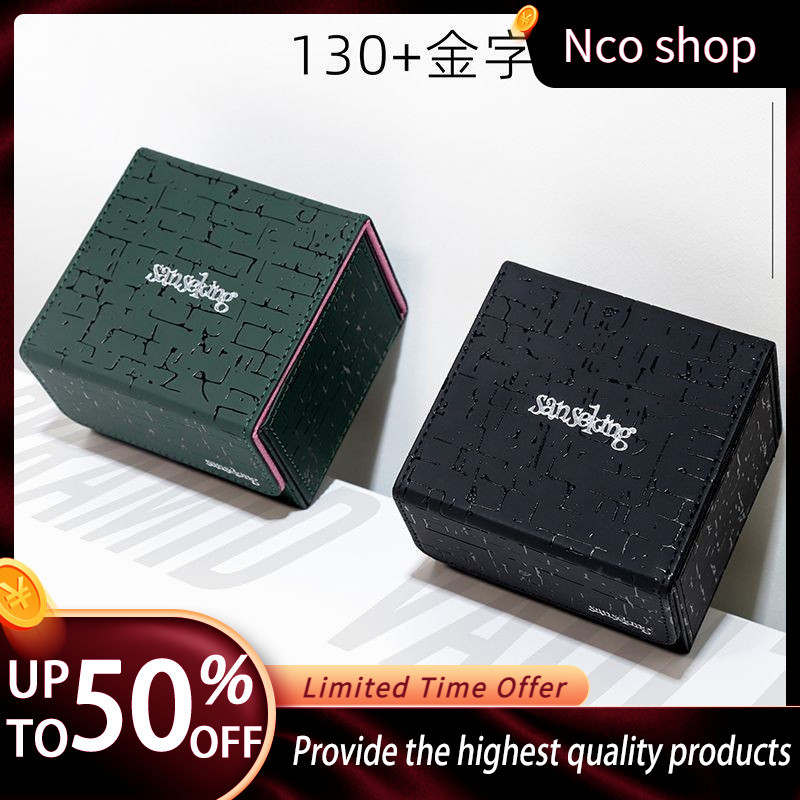 ประเทศไทย Sanseking Pyramid Card Case 130+Storage Box PTCG Pokémon Game Ace Card Case Business Card 