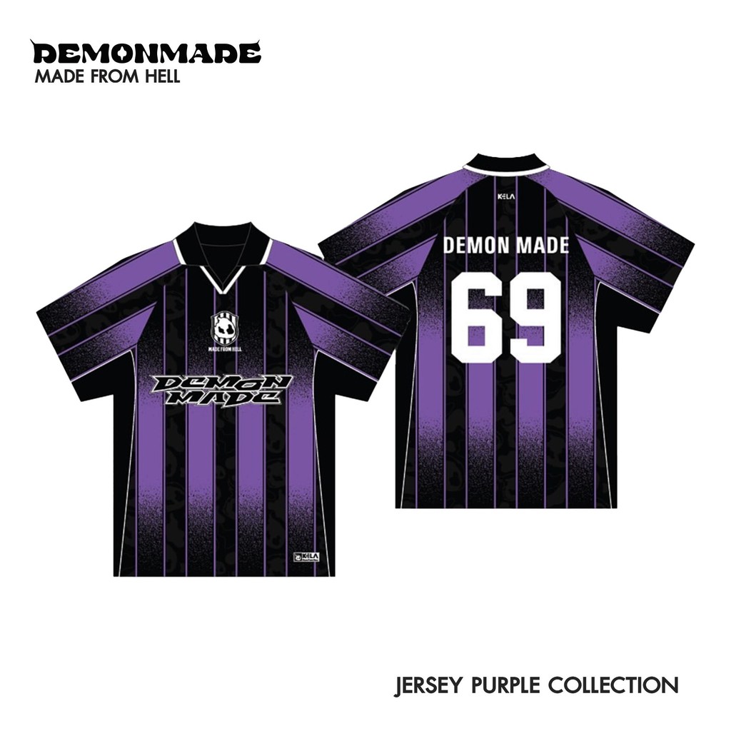 DemonMade JERSEY Collection เสื้อยืดทรงโอเวอร์ไซส์ สไตล์สตรีทสุดเท่