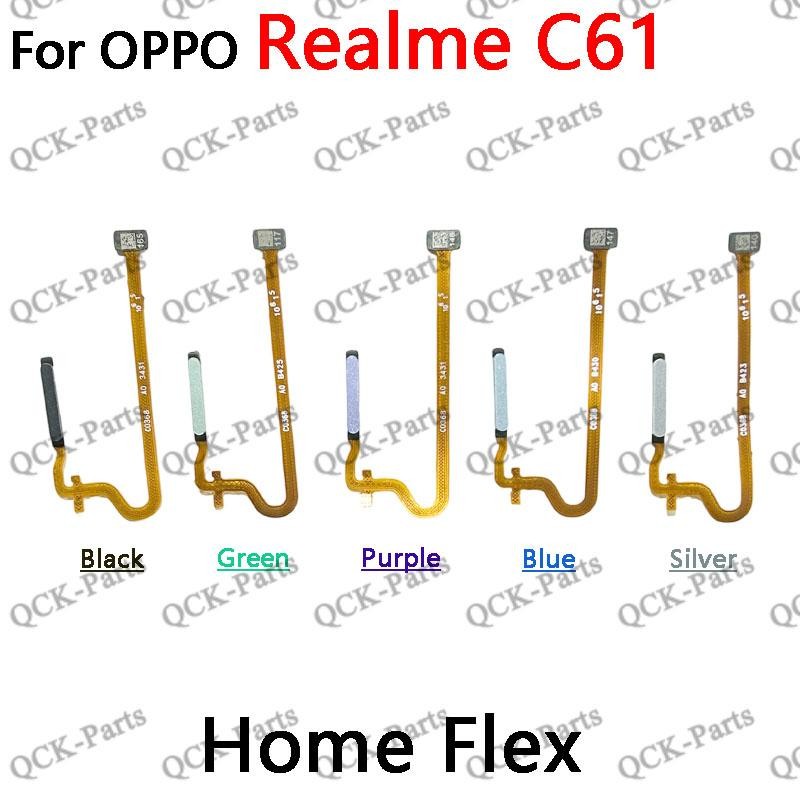สําหรับRealme C61 RMX3939 RMX3930 ปุ่มไฟFlex Cable ON OFF SWITCHลายนิ้วมือTouch ID Sensor
