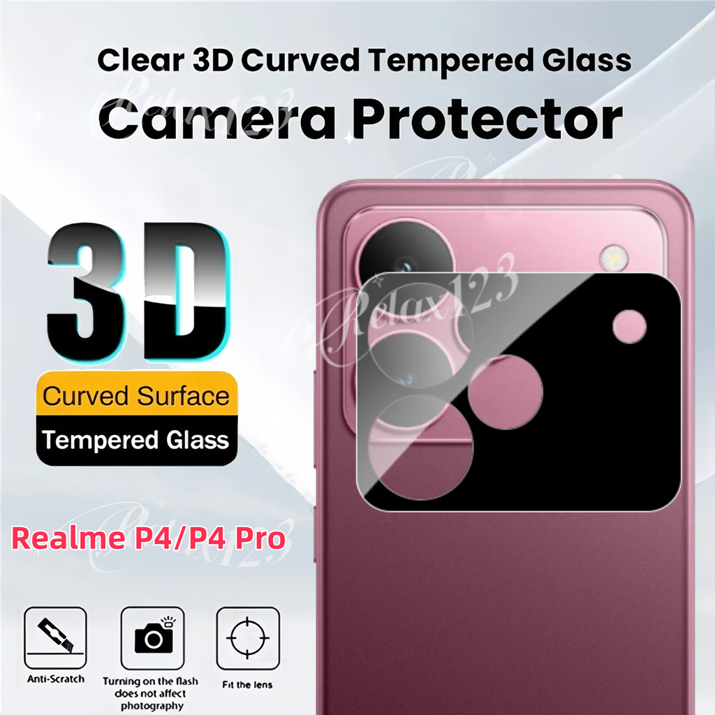 1/2/3PCS ตัวป้องกันเลนส์กล้องสําหรับRealme P4 5G 2025 3Dด้านหลังเลนส์ฟิล์มกระจกนิรภัยสําหรับRealme P
