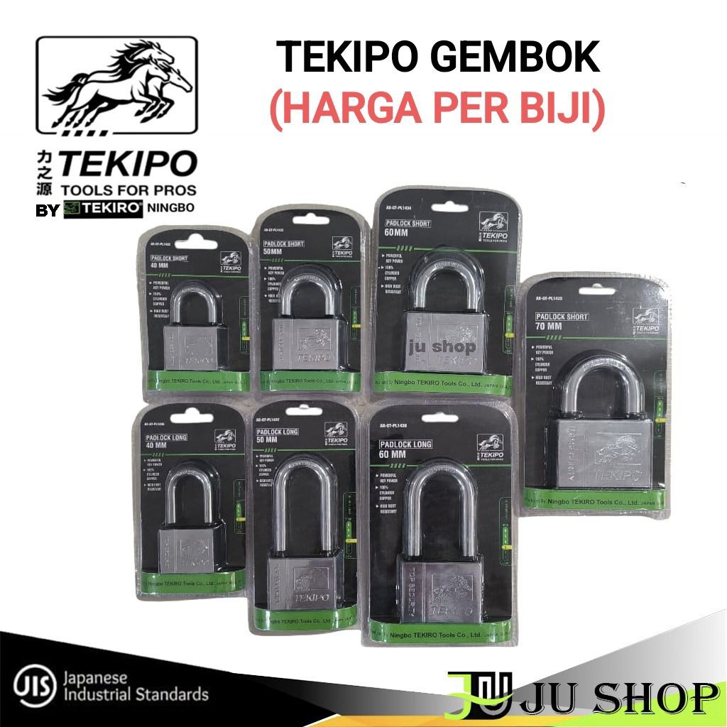 (TEKIPO by Ningbo) กุญแจคล้องคอ LONG/SHORT (40 มม./50 มม./60 มม./70 มม.) กุญแจยาว/SHORT กุญแจกันขโมย