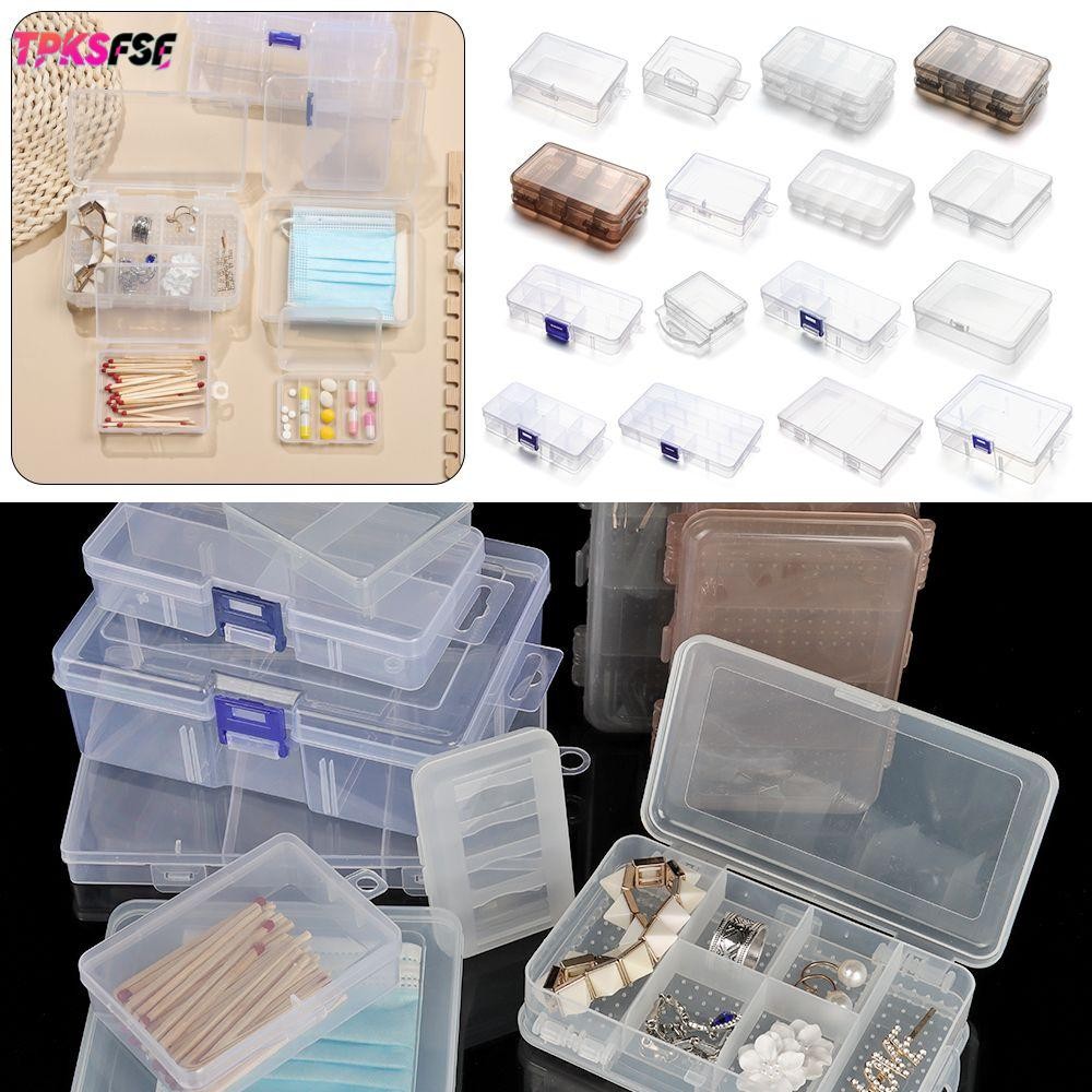 TPKSF กล่องเก็บของโปร่งใสพลาสติกร้อนอุปกรณ์จัดระเบียบกล่องเครื่องมือตกปลา