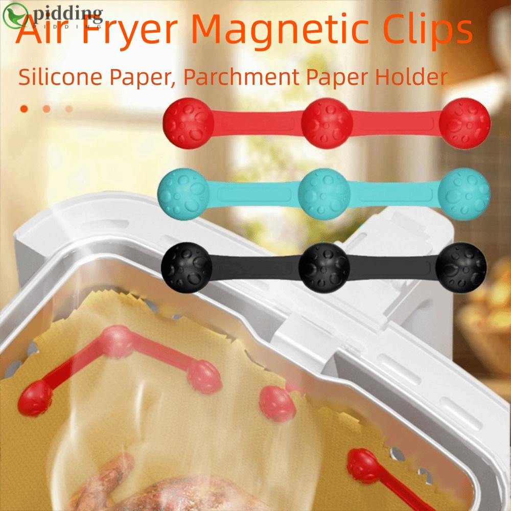 PIDDING Air Fryer Magnetic Silicone Buckle, Non-Scratch Design Reusable Magnet Silicone Buckle สําหร