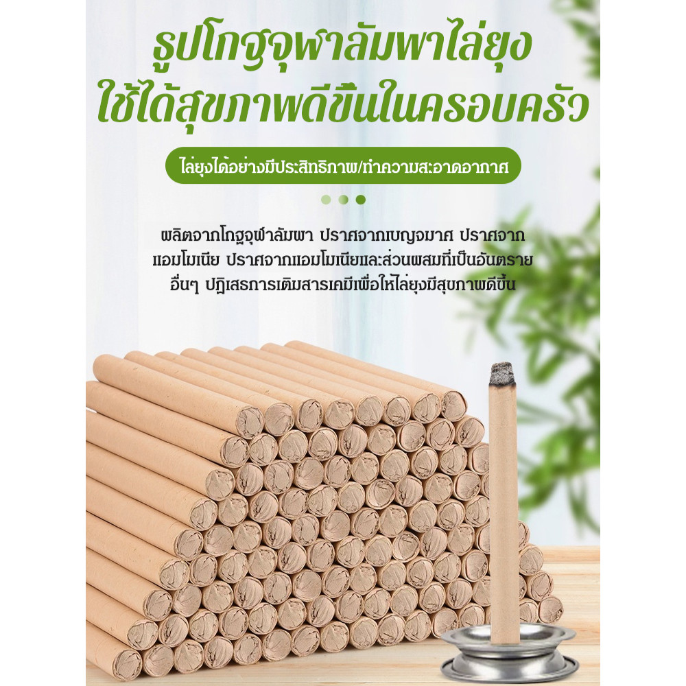 🌿กำจัดยุงในรัศมี 80 เมตร🛡️ธูปกันยุงสมุนไพร ยาจุดไล่ยุงโกฐจุฬาลัมพา อุปกรณ์ป้องกันแมลงในบ้าน เผาไหม้8ชม. กันยุงธรรมชาติ เหมาะใช้ในบ้าน-สวน ปลอดภัยแม่และเด็ก