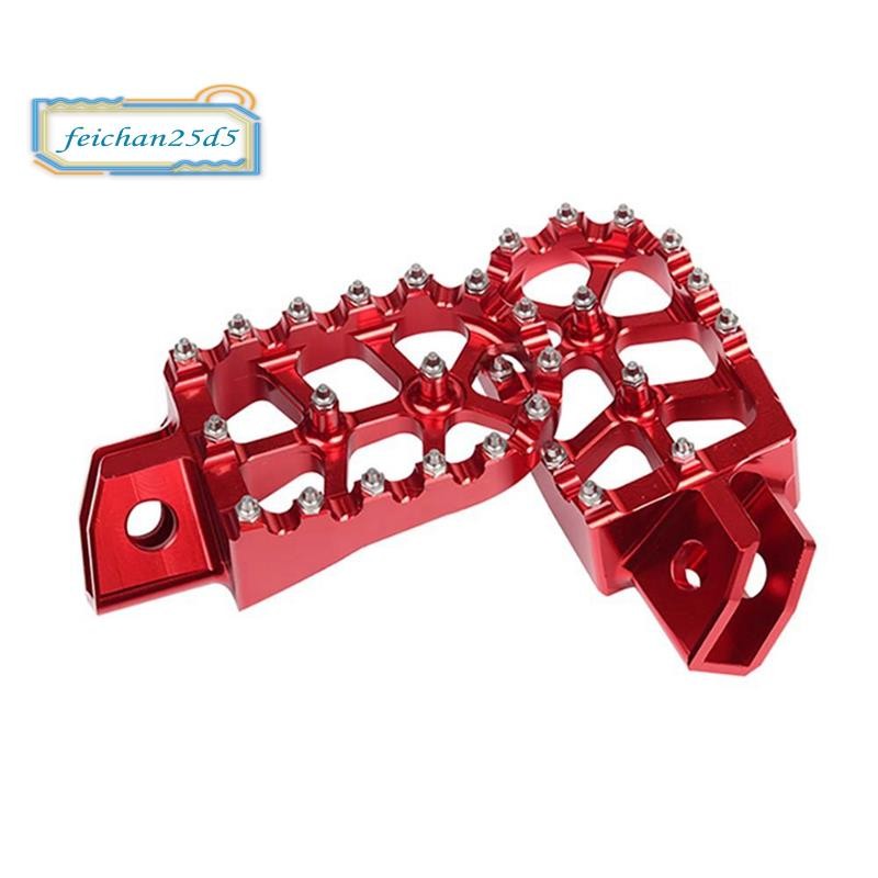 เท้าหมุดเท้าเหยียบสําหรับ YZ80 YZ125 YZ250 YZ500 WR200 WR250 WR500 XR350 สีแดง