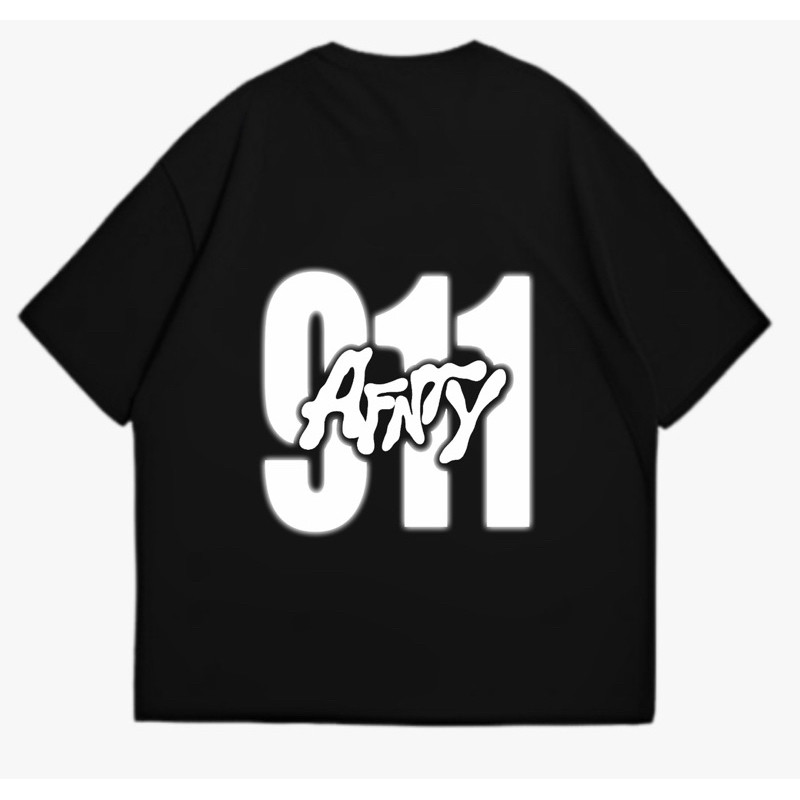 AFNTY.ID | AFNTY เสื้อยืด (911) PUFF INK & REFLECTIVE OVERSIZED BOXY & REGULAR COTTON COMBED 20s สบา