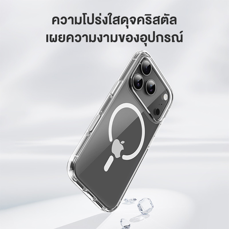 ROCK เคส Magsafe เคสไอโฟน เคสใส For iPhone 17 Pro Max/17 Pro/Air/16e/15 Pro/15 Pro Max/ 14 Pro/14 Pro Max /16/15/14 Case - ภาพย่อย 5