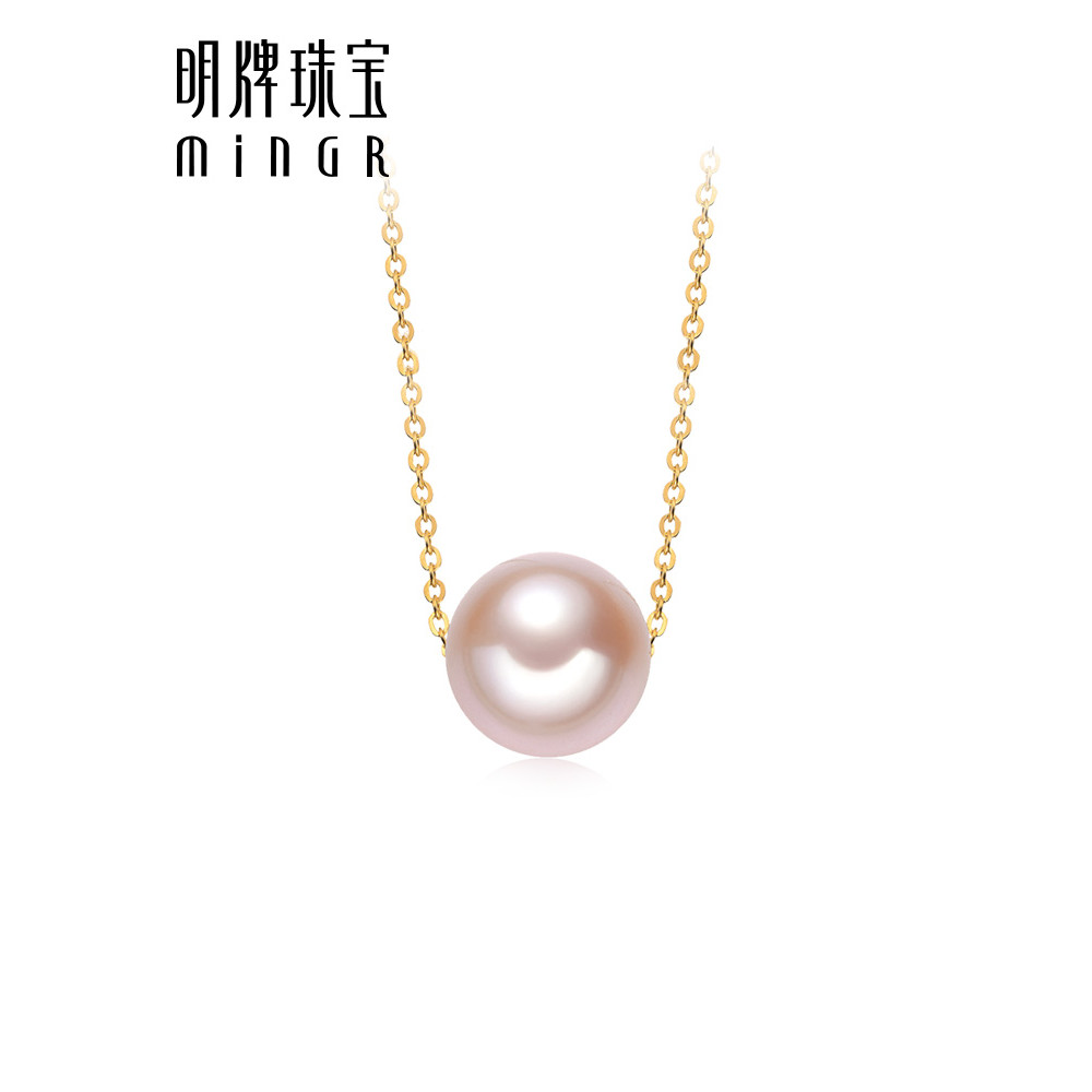 เครื่องประดับแบรนด์ Ming สร้อยคอนำเข้าพร้อมชุดจี้ไข่มุก สีทองกุหลาบ, เงิน, และสีเหลือง โมเดล CSR0016