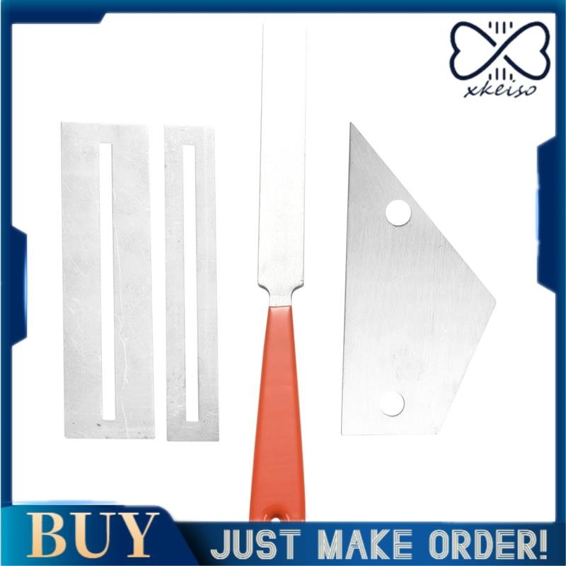 สแตนเลสกีตาร์ Fret File + Fret Rocker Level + Fingerboard Protector กีตาร์ Luthier เครื่องมือ