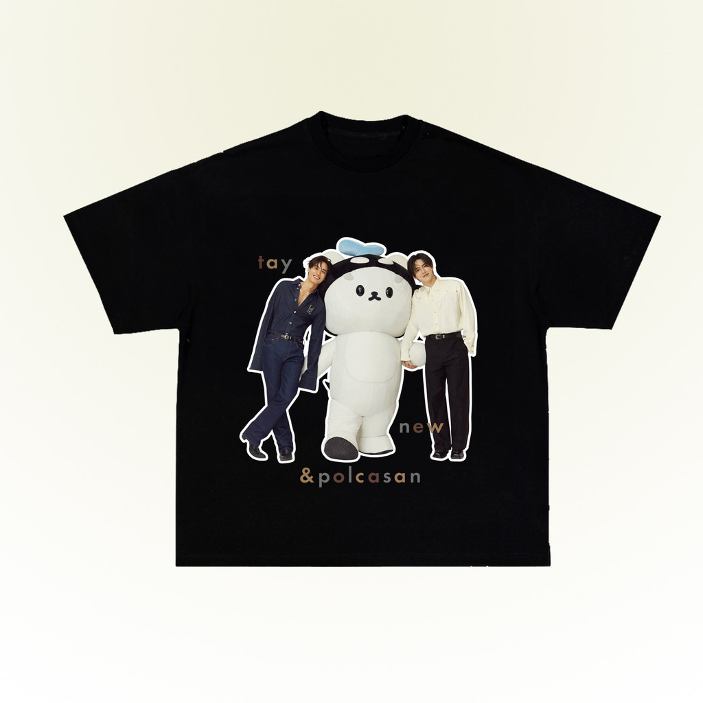 (จัดส่งตลอด 24 ชั่วโมง) FACAI ʕ•͡-•ʔ พบกับ เต-นิว และ “POLCASAN ใน เสื้อยืดผู้หญิงคอกลมลำลอง