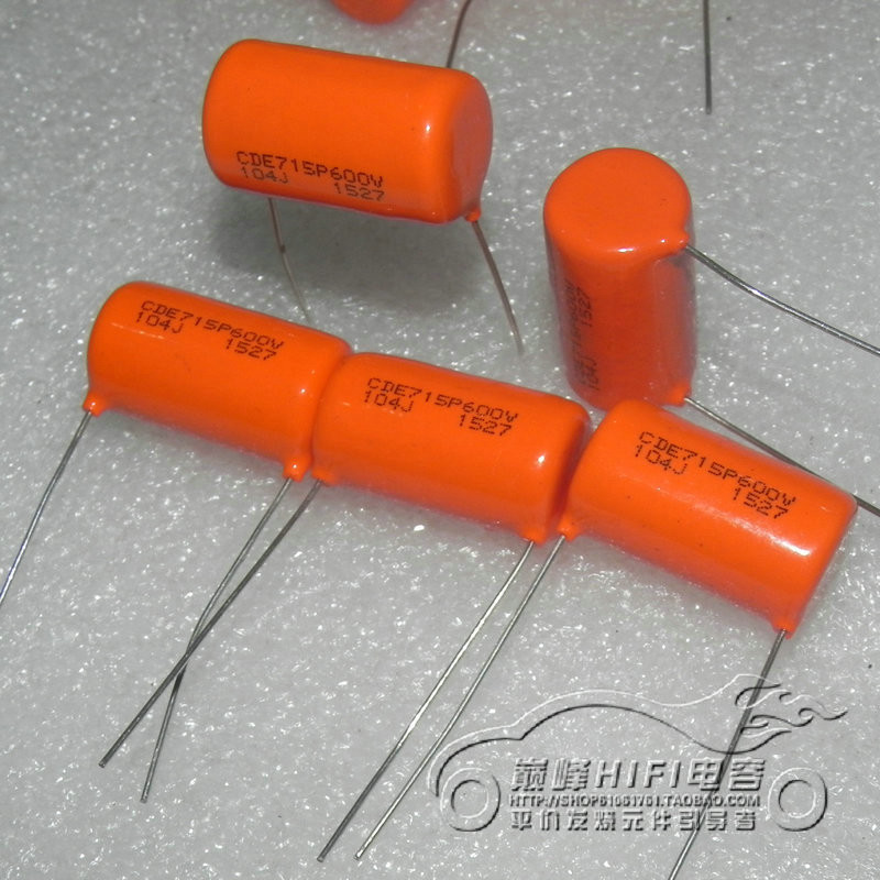 American Orange CDE 715p 600v0.1 UF600V (104J) Bile Machine ตัวเก็บประจุข้อต่อแบบไม่มีขั้นตอน