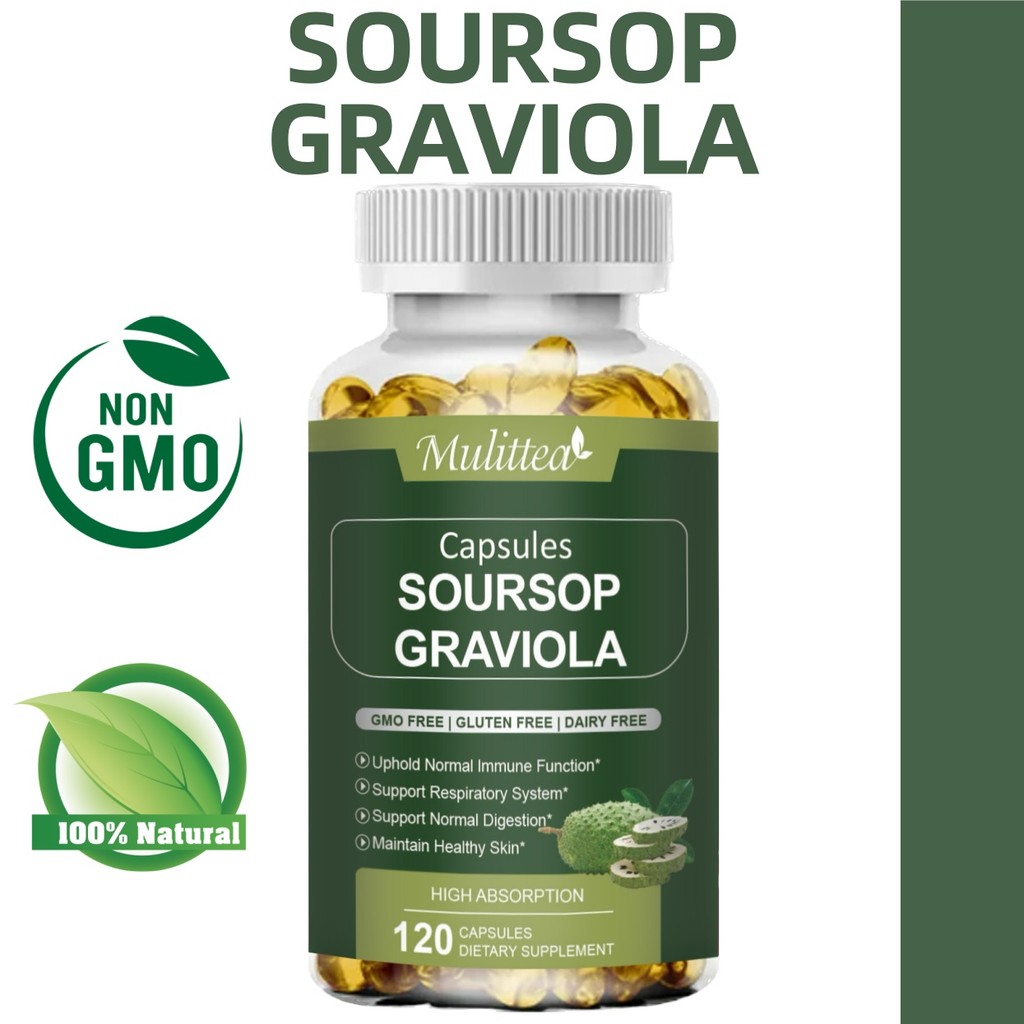 MULITTEA Soursop Leaf Extract Capsules-ช่วยลดการอักเสบและปกป้องร่างกายจากโรคอักเสบ