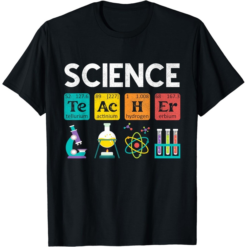 เสื้อยืดผ้าฝ้าย 100% สไตล์ฮาราจูกุ พิมพ์ลายตลกวิทยาศาสตร์สำหรับครูและนักเรียน ไซส์ S-5XL