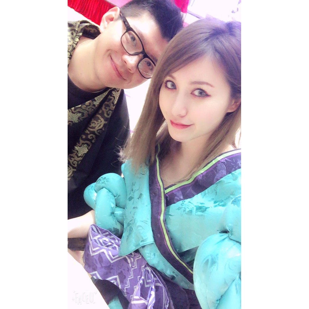 ชุดคอสเพลย์กิโมโน Onmyoji SSR สีเขียว มาพร้อมสต็อก