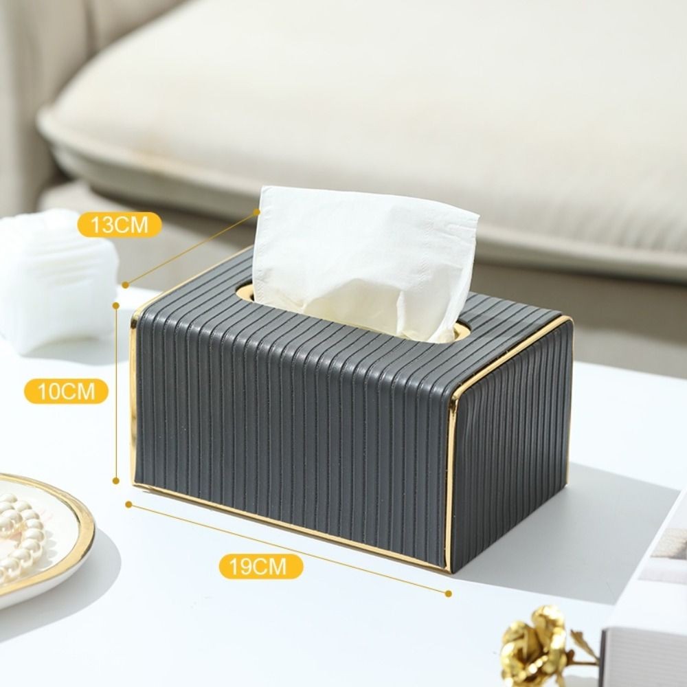 วิฟลายโซ กล่องทิชชู่,ชั้นวางตู้ผ้าเช็ดปากสี่เหลี่ยมหนัง ปู่ ทรงสี่เหลี่ยม,เนื้อเยื่ออ่อนสไตล์นอร์ดิกสําหรับตกแต่งบ้าน - รูปที่ 3