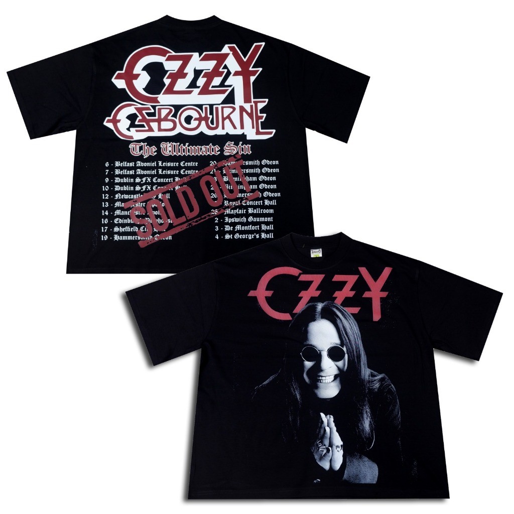 KATUN (TOP) Vonseey Ozzy Osbourne Retro Cotton Oversize T-Shirt