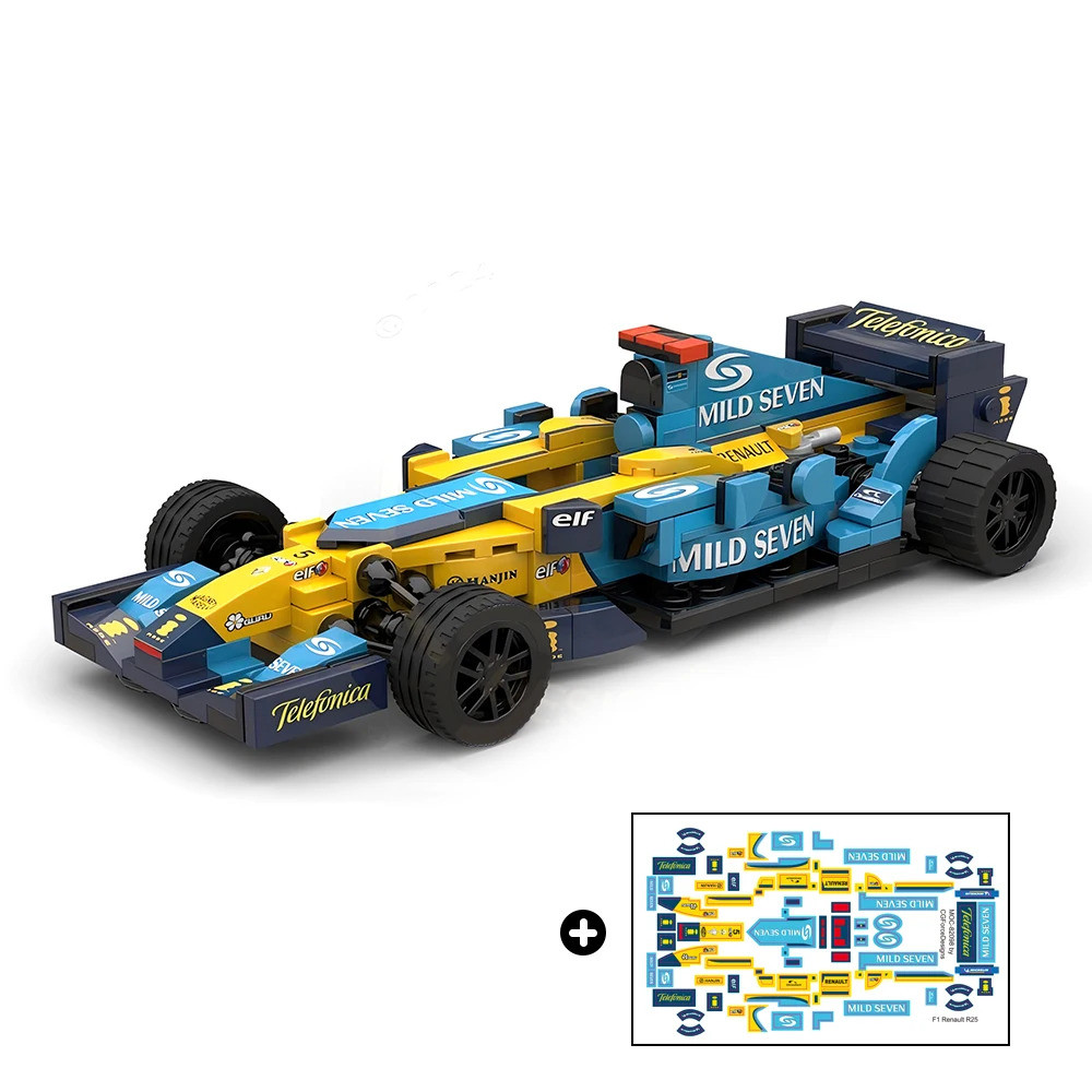 [NEW] Testarossa Moc-82098 F1 R25 Monza Formula One Racing Model Building Blocks ชุดของเล่นสําหรับเด