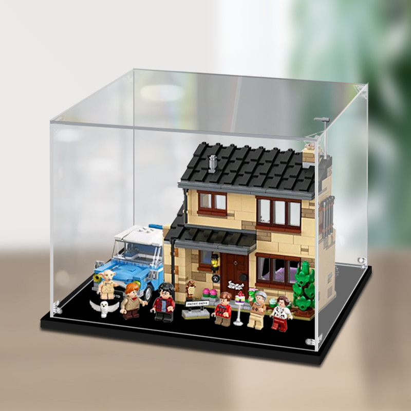 [กล่องแสดงโปร่งใส] กล่องแสดงอะคริลิฝาครอบแก้วใสเหมาะสําหรับเลโก้เลโก้ถนนอิ่มตัวหญิงหมายเลข 4 75968 F