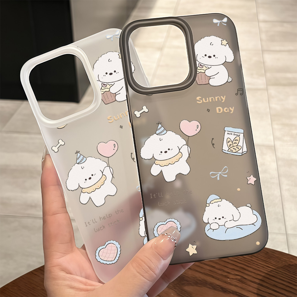 จัดส่งในพื้นที่ เคสมีน้ำค้างแข็งTPU รู้สึกดี มีสีสัน For IPhone16 15 14 13 11 7 8 plus Pro Promax X XR XSMAX DKMS166