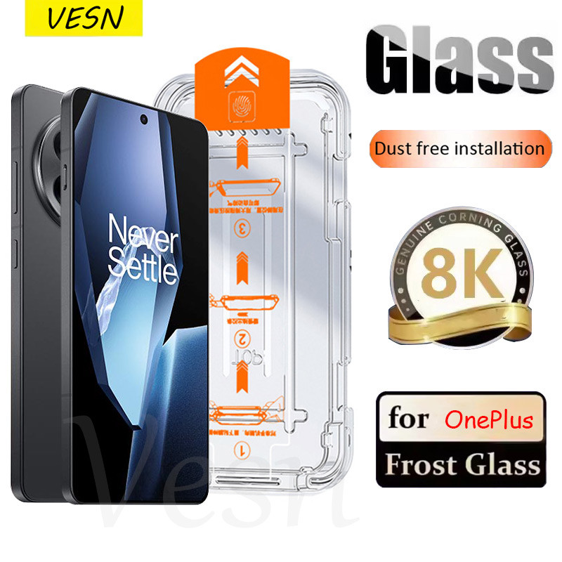 ติดตั้งง่ายเคลือบน้ำมันฟรีฝุ่นฟรีป้องกันหน้าจอสำหรับ OnePlus 13R 10R 9RT 7 7T 6T ACE 5 Pro Nord CE 4