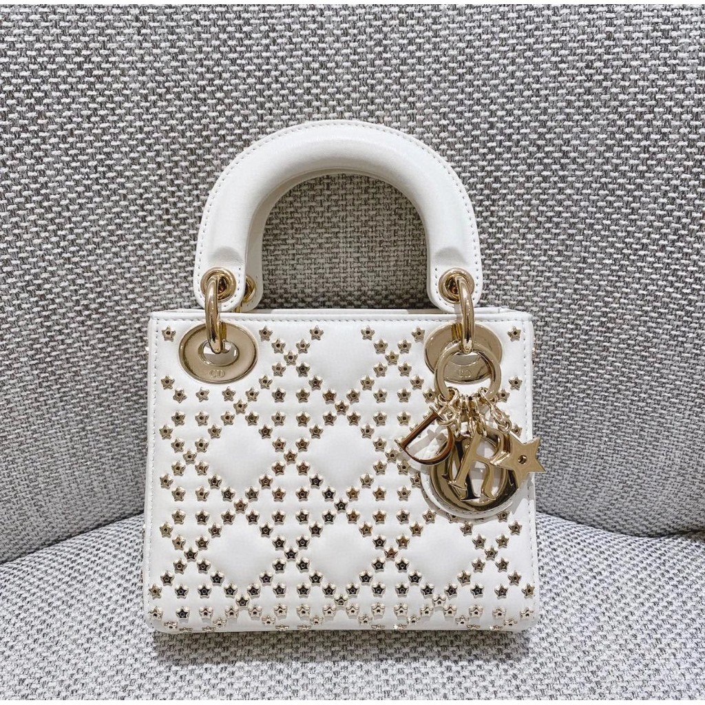 Dior Dior Dior Bag Three Grid Star Nails Rattan Grid Star Bead Pendant WBS7