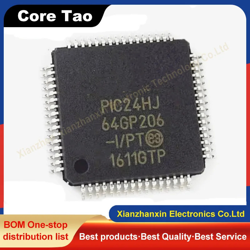 1 ชิ้น/ล็อต PIC24HJ64GP206-I/PT PIC24HJ64GP206 PIC24HJ64 GP206 QFP64 ชิปไมโครคอนโทรลเลอร์ในสต็อก