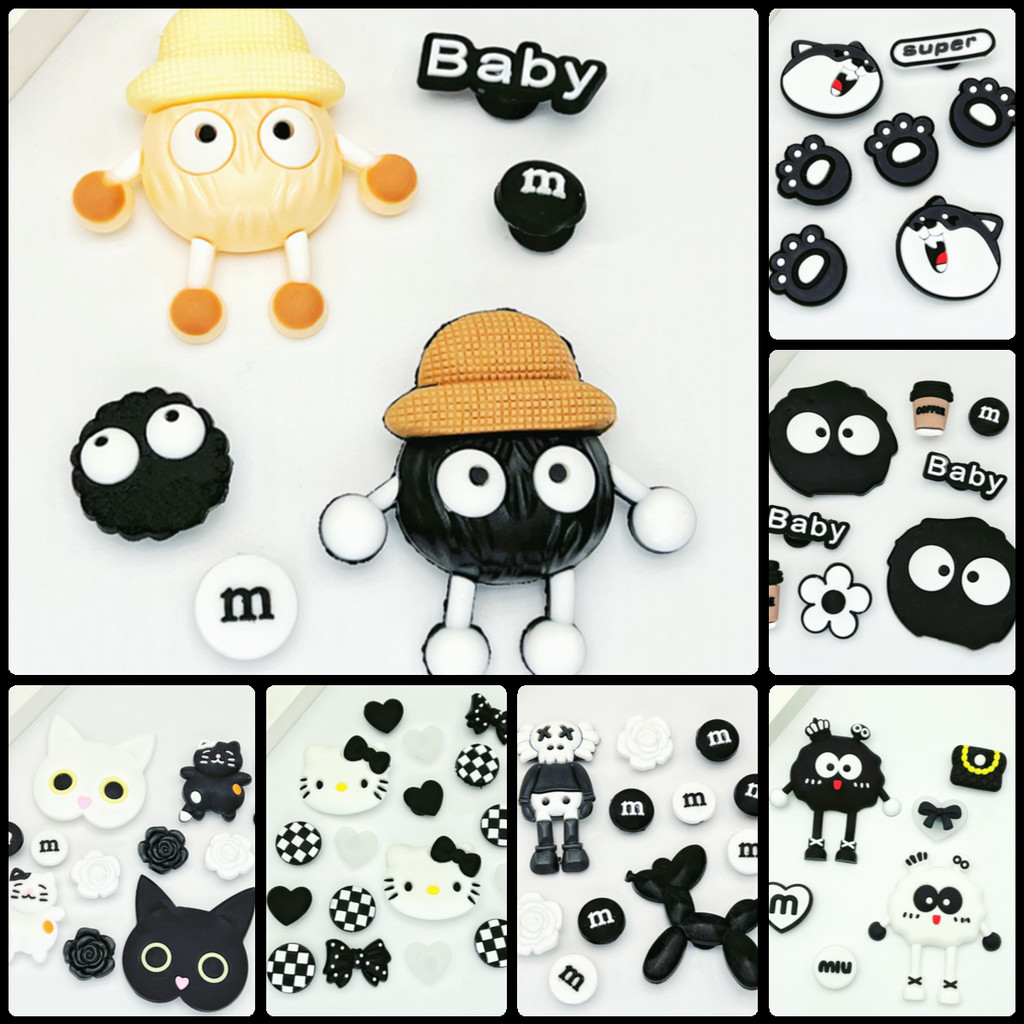 รองเท้าดอกไม้สีดำสำหรับเด็ก ทำจากยางนุ่ม สไตล์เหมาะสำหรับชายหาด