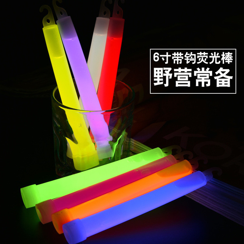 Amazon Bulk 6 นิ้ว Glow Stick Glow Stick Outdoor Camping Concert Silver Light Stick Cross-Border E-C