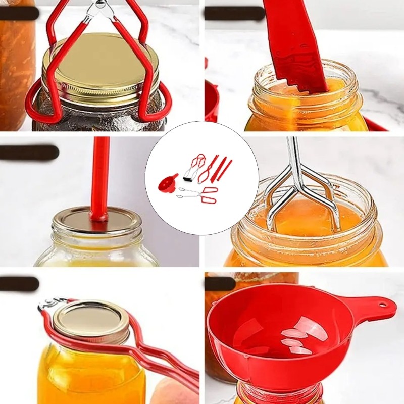 ONE 6 Canning Essential Jar Lifter Canning Jar Label Remover Set