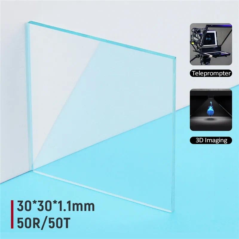30X30X1.1 มม.50R/50T เลเซอร์แสง Len Optical Beam Splitter แผ่นสําหรับสเปกตรัมการวิเคราะห์เครื่องมือ