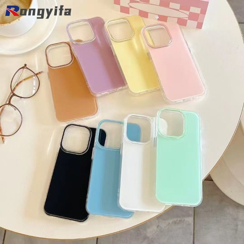 ครีมสีลูกกวาดสําหรับVivo V40 V30 SE V30E V29 V29E V27 V27E V25 V25E V23 V23E V21 V21E V20 V19 V17 Pro Lite 5G Insสไตล์เรียบง่ายเคสโทรศัพท์IMD