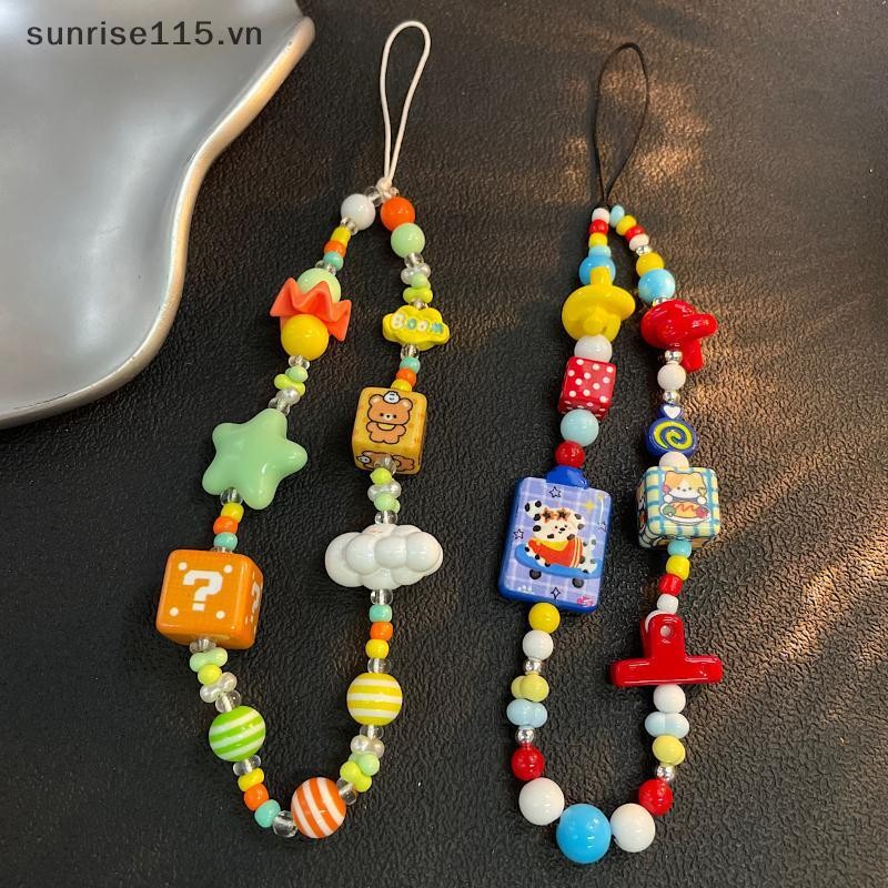 SRVN สร้อยคอโทรศัพท์มือถือมัลติฟังก์ชั่นสีลูกกวาดเหมาะสําหรับเชือกแขวนเคสโทรศัพท์กล้อง Ccd