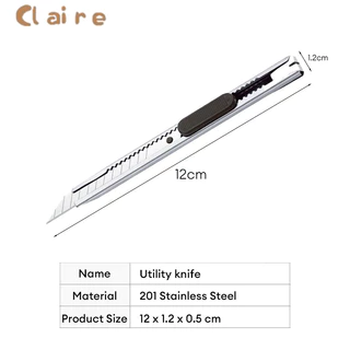 COD คัตเตอร์ อเนกประสงค์ มีดคัตเตอร์ คัตเตอร์ด้ามแสตนเลส Claire