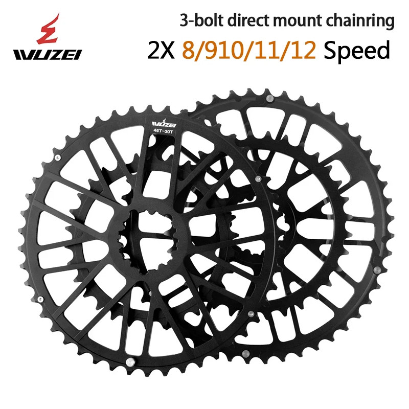 WUZEI ชุดฟันเกียร์และแครนค์เซ็ต ขนาด 46/30T, 48/32T, 50/34T, 52/36T, และ 53/39T สำหรับจักรยานพับ