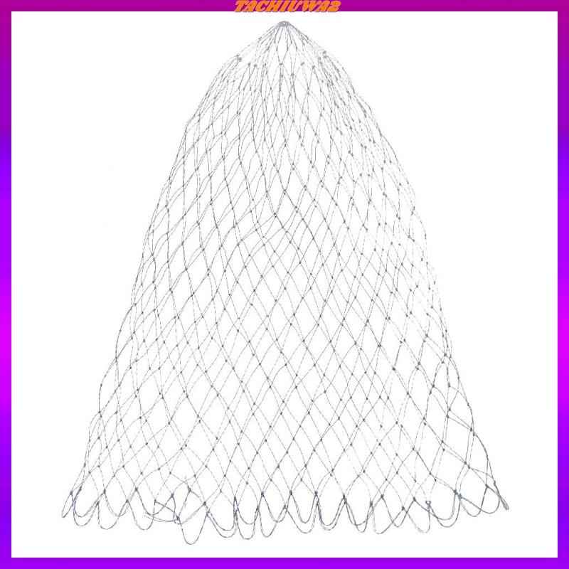[Tachiuwa2] ไนลอนพับตกปลา Landing Net Rhombus ตาข่าย Landing Dip Hand Net-D40/50/60 ซม.