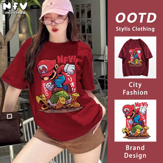 NFV ส่งจากไทย🚚ลายพิมพ์การ์ตูนแอนิเมชัน เสื้อยืด oversize ทัน…