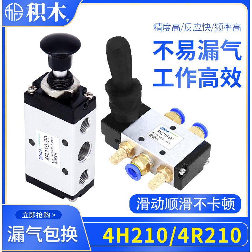 สวิตช์กระบอกนิวเมติกมือวาล์วบอร์ด 3R/4R210 One 08 3H/4H210/310-08 คู่มือย้อนกลับวาล์วเครื่องกล