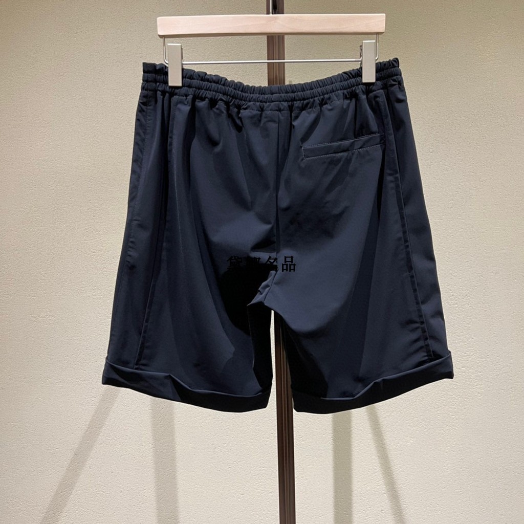 Zegna Men's Spring/Summer 2022 Black Nylon Shorts ของแท้มีสต็อกพร้อมส่ง