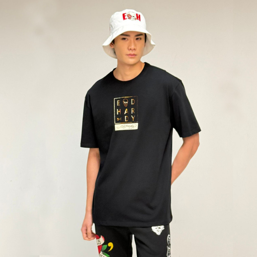 เสื้อยืดโอเวอร์ไซส์ Ed Hardy Thunder Skull