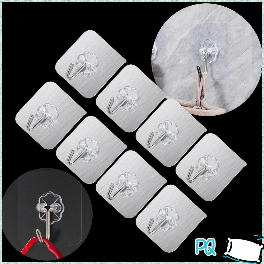 PQ 1/5/10 ชิ้น Non Trace Hooks Kitchen Home Sticky